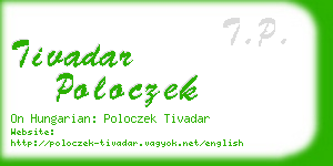 tivadar poloczek business card